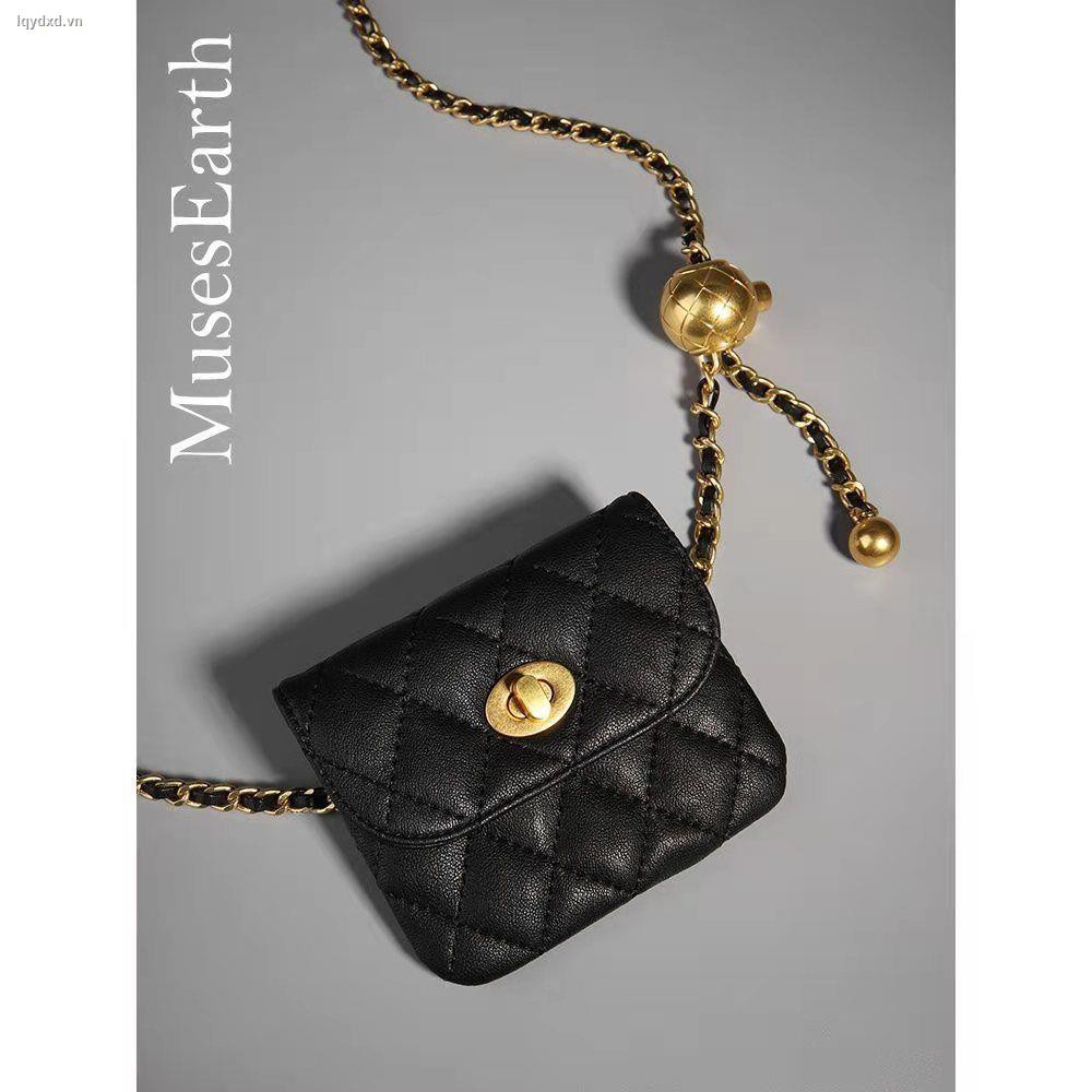Túi Đeo Hông Cỡ Nhỏ Dây Xích Trang Trí Quả Bóng Vàng Đồng Thời Trang Dành Cho Bạn Nữ