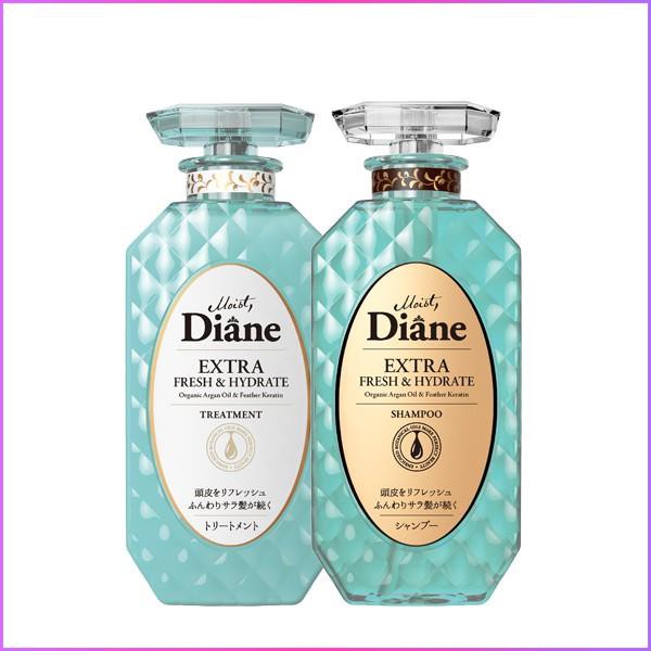 Dầu Gội Dầu Xả Cao Cấp Dành cho tóc bết dính, da đầu nhờn, nhiều dầu Moist Diane Extra Fresh & Hydrate Nhật Bản