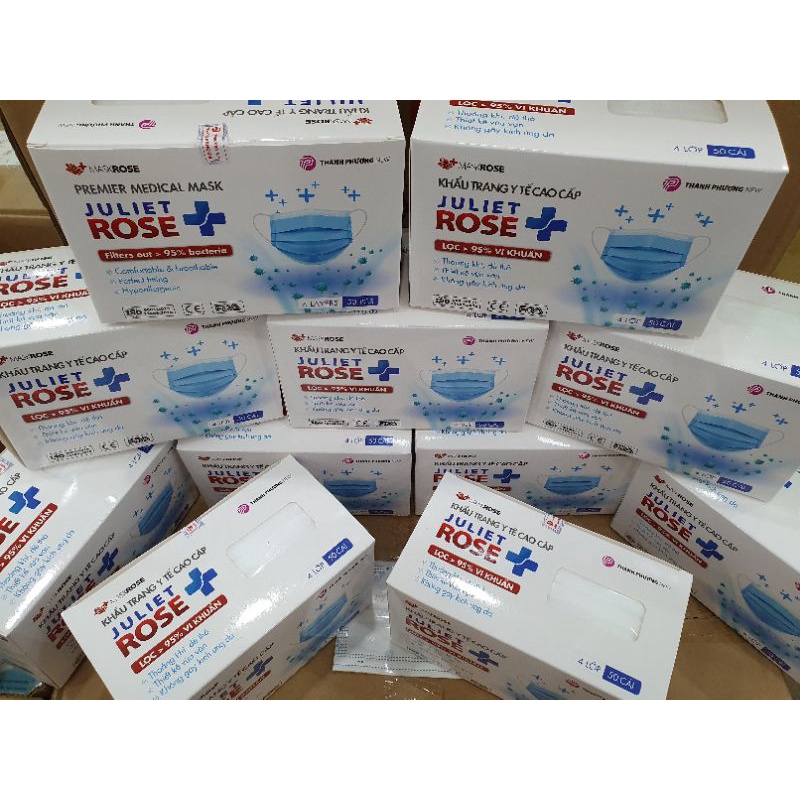 Khẩu trang Y Tế 4 lớp kháng khuẩn Juliet Rose
