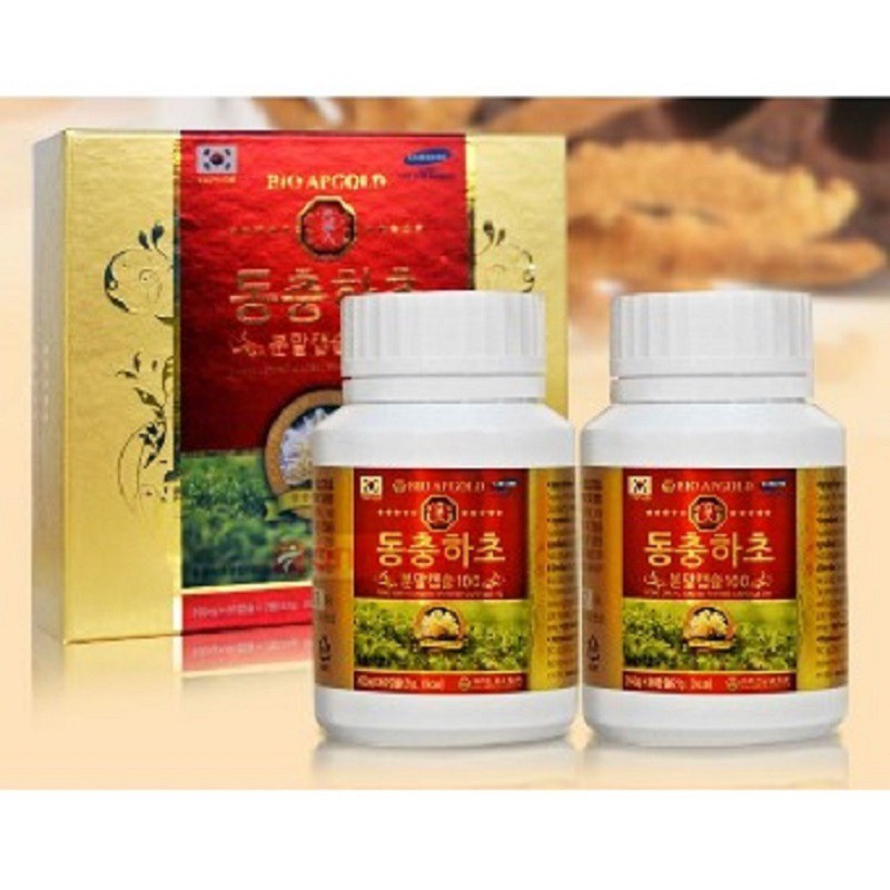 [ Chính Hãng ] Viên Đông Trùng Hạ Thảo Bio APGold Hàn Quốc, Hộp 2 Lọ * 60 Viên, Giúp Bồi Bổ Nâng Cao Sức Khỏe Toàn Diện