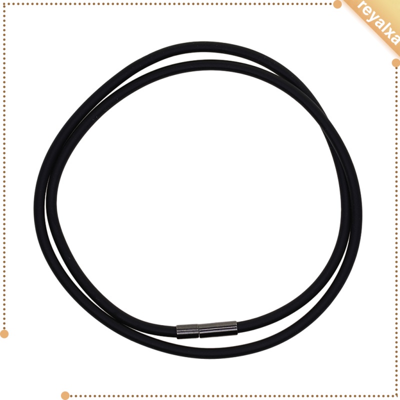 Vòng cổ Cao Su Màu Đen Bản Rộng 3mm (45cm / 50cm / 55cm)