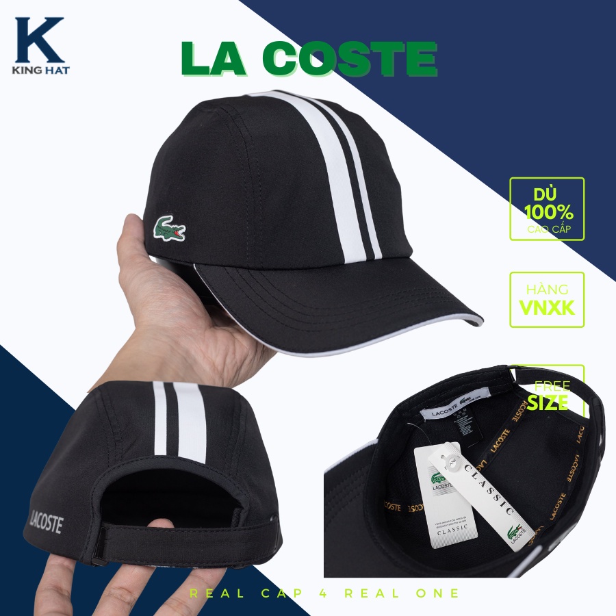Nón lưỡi trai LA COST Men’s SPORT Light Ergonomic đầy đủ tem  tag, Logo Silicon ép ,chất dù phom mềm