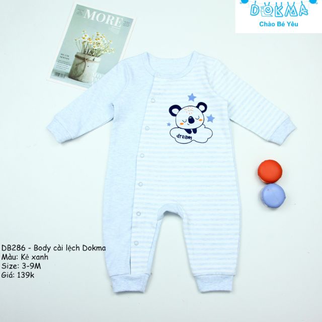 Body cotton dày thiết kế cài chéo ấm bụng cho bé trai/gái sơ sinh, nhí dokma