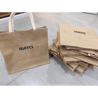 Túi cói đi biển merci