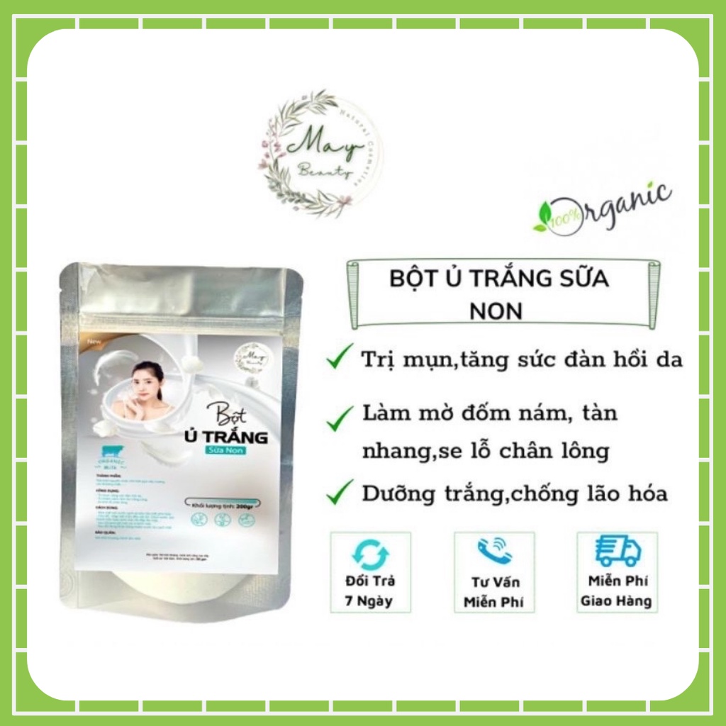 100gr bột ủ sữa bò non kích trắng handmade