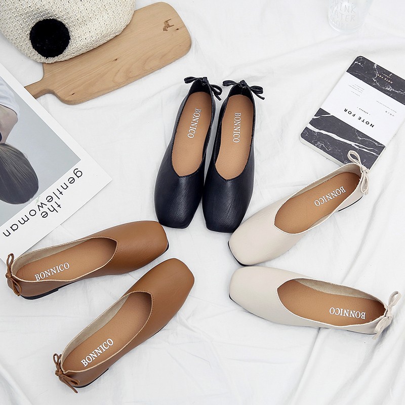 Giày hạt đậu IELGY mũi vuông thời trang độc đáo dành cho nữ