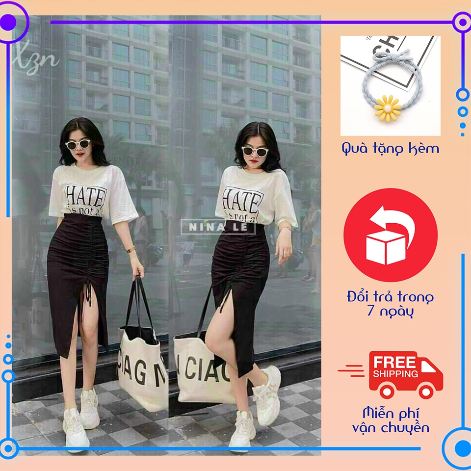 Set áo thun chân váy dài xẻ tà ChemMix thiết kế siêu xinh, dễ thương cho nàng dạo phố, đi biển