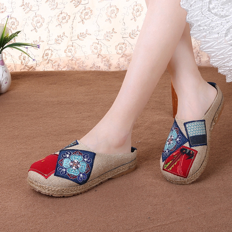 Giày lười IELGY thêu họa tiết thời trang dành cho nữ