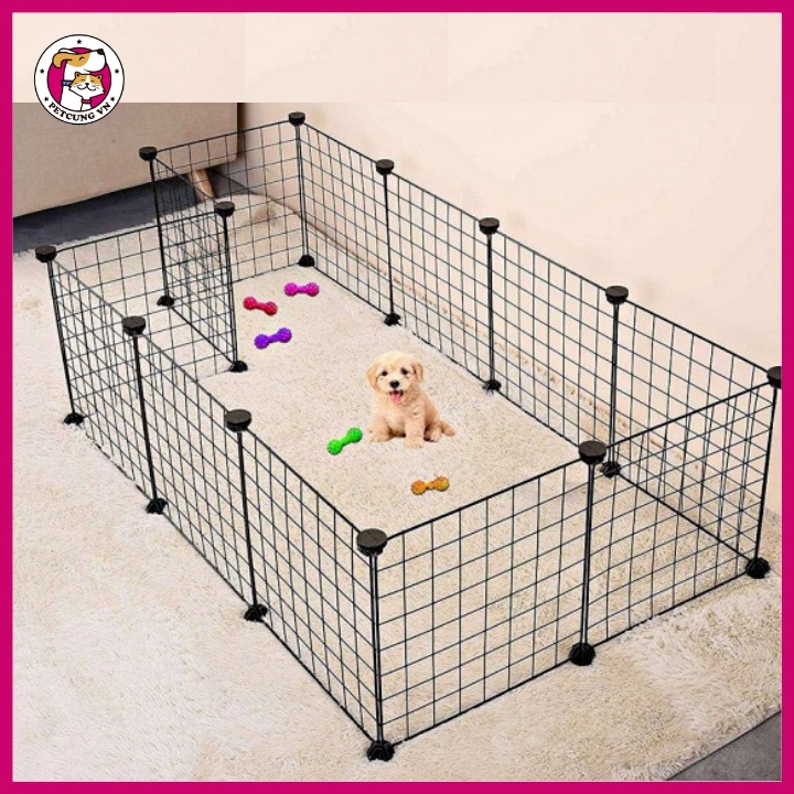 Tấm Lưới Sắt Đa Năng (Tặng Chốt) Lắp Ghép Chuồng Quây Chó Mèo, Kệ Sách, Tủ Quần Áo, Decor Phòng - Pet Cưng Shop