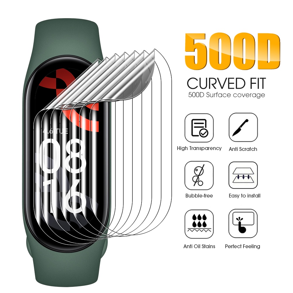 Kính Cường Lực Toàn Màn Hình Bằng TPU Hydrogel Chống Trầy Cho Xiaomi Mi Band 7 / 7NFC / HD