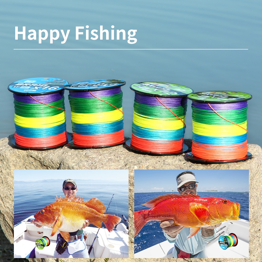 Bingolife Câu Cá Biển x12 x16 Dây Bện Dày PE Dòng Chính Câu Cá Ngừ Bằng Thuyền Thu Hút 100m