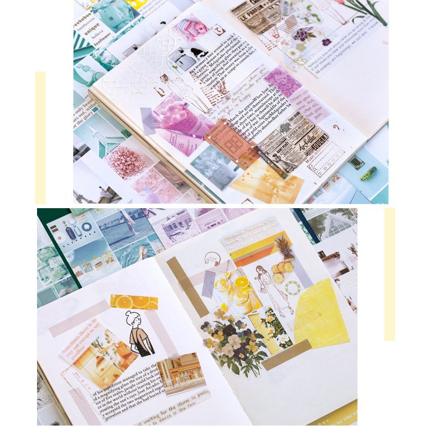 Set 50 tờ giấy mỹ thuật trang trí planner (KHÔNG KEO DÍNH)