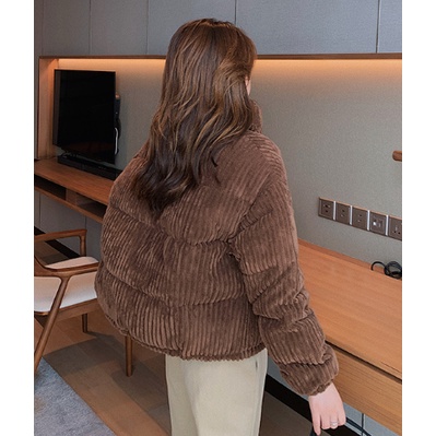 Áo phao nhung tăm phong cách Hàn Quốc siêu ấm 2021, Áo khoác nữ | BigBuy360 - bigbuy360.vn