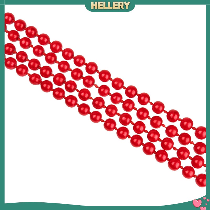 Vòng cổ chuỗi hạt kính và ngọc trai nhân tạo màu đỏ