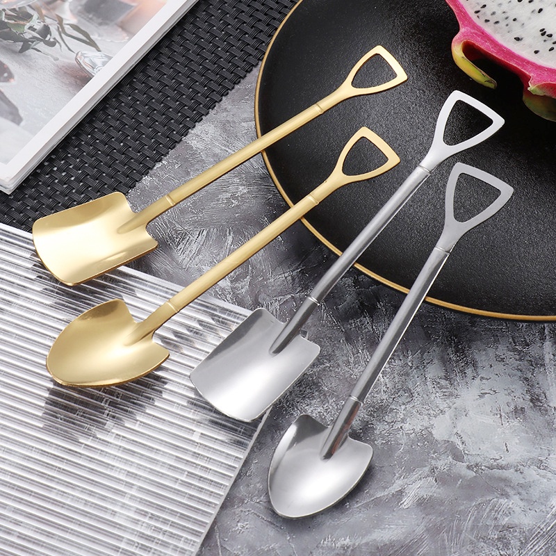 Thìa Inox Cán Dài / Muỗng Pha Cafe, Sinh Tố Phong Cách Hàn Quốc Tiện Dụng 88279