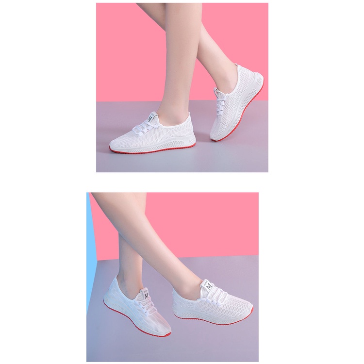 Giày sneaker nữ thoáng khí  Thegioigiay V197