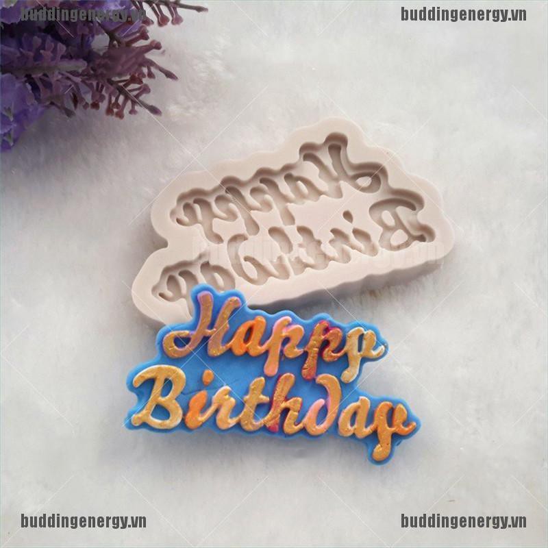 Khuôn Silicon Dùng Trang Trí Bánh Kem Hình Chữ Happy Birthday