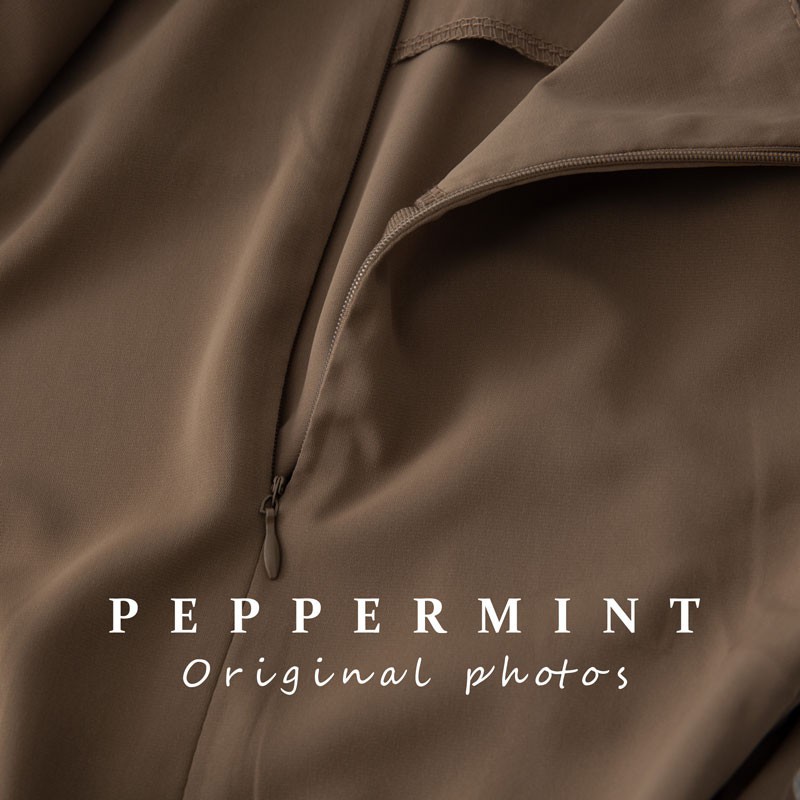 Đầm midi dài tay cổ vuông trơn màu xinh xắn