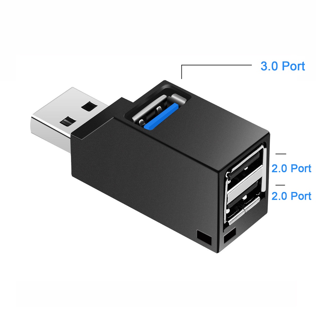 [Coco] Mini Three Port USB 2 0/3 0 HUB High-speed USB Extension Line Splitter 480MS Adapter Plug Play