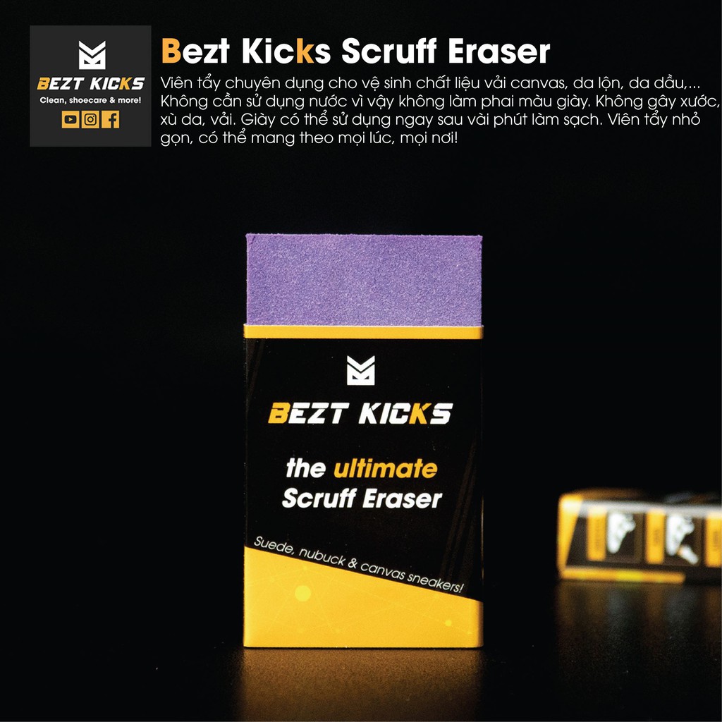 Tẩy vết bẩn da lộn, nubuck,... Bezt Kicks Scruff Eraser.