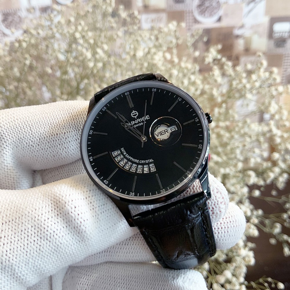 Đồng Hồ Nam Sunrise 1127SA, chính hãng full box, bảo hành 3 năm, Sapphire chống xước, chống nước, dây da cao cấp | BigBuy360 - bigbuy360.vn