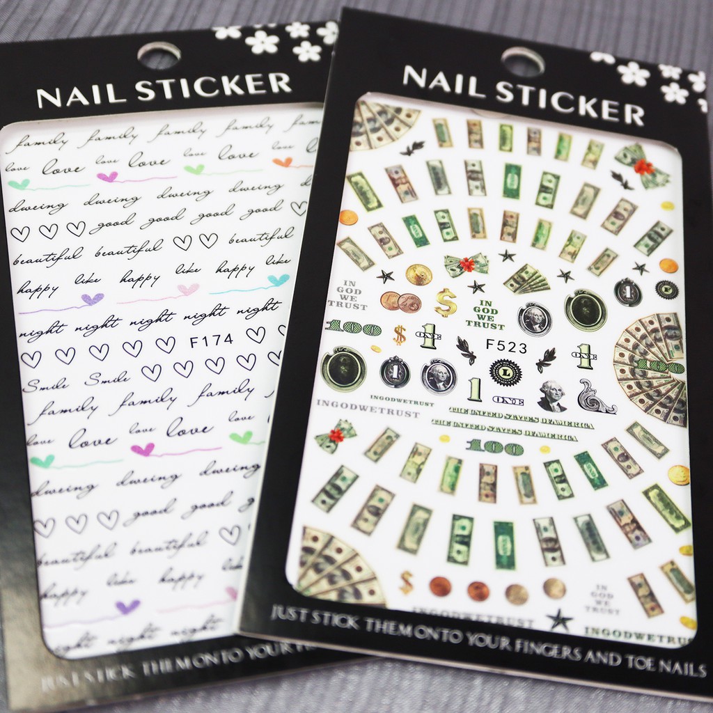 Sticker nail thương hiệu NGHI THẢO trang trí móng