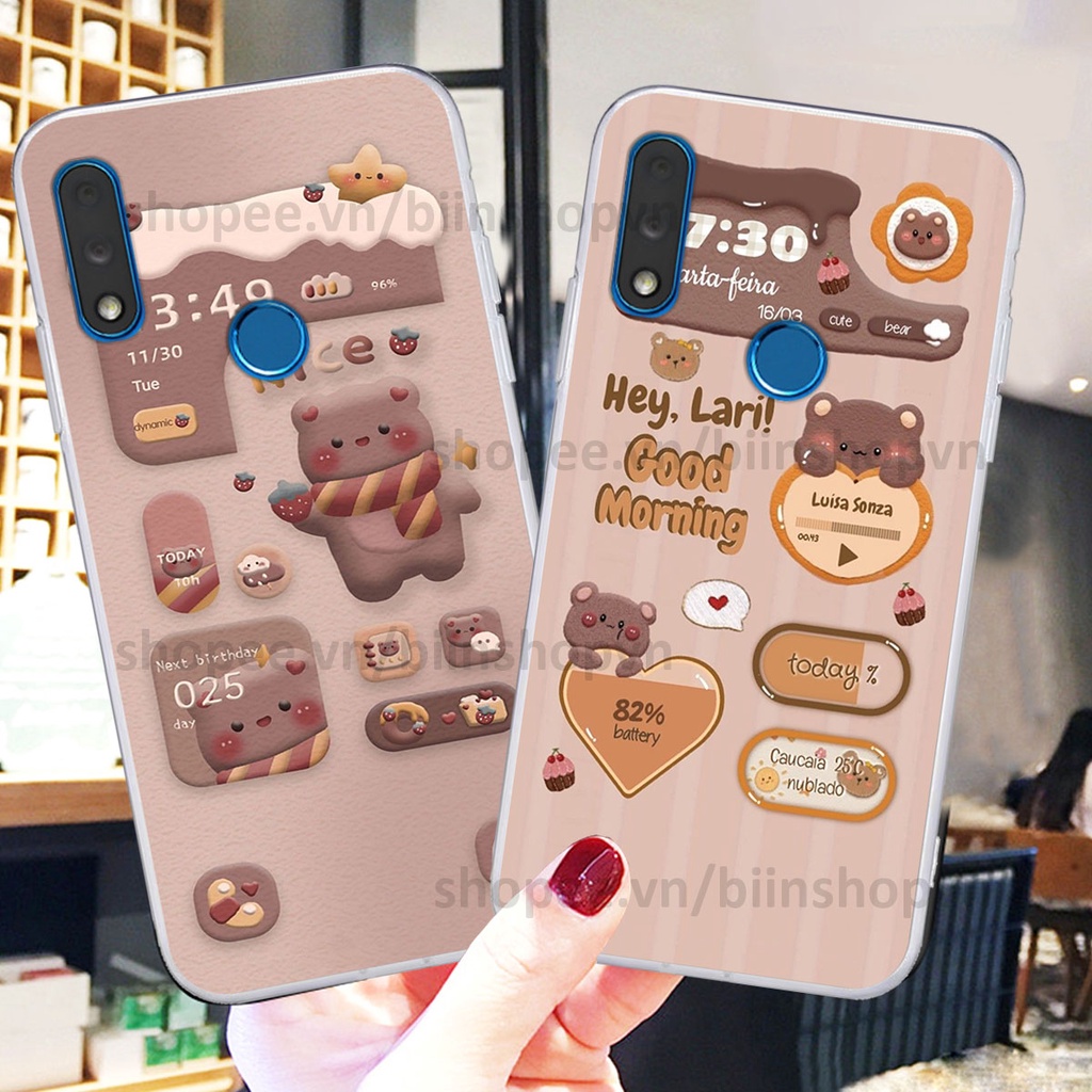 Ốp Vsmart Star 3 / Star 4 / Star3 / Star4 in 3D icon gấu nổi siêu xinh, siêu đáng yêu, cá tính phong cách