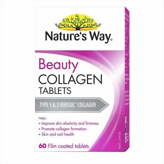 [Đi Air + Tem Chemist] Viên uống Collagen Nature Way 60 viên - Làm đẹp da, liền sẹo, giảm nếp nhăn, trẻ hoá làn da