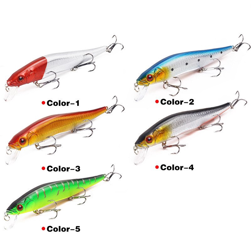 Mồi câu cứng hình chú cá nhiều màu 140mm 22.5g chuyên dụng