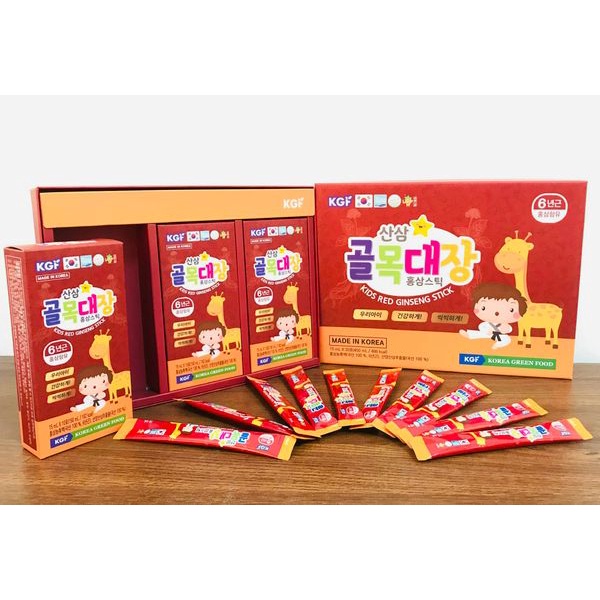 {HÀNG CHÍNH HÃNG}Nước Hồng Sâm Trẻ Em KGF Hàn Quốc, Hộp 30 Gói * 15ml