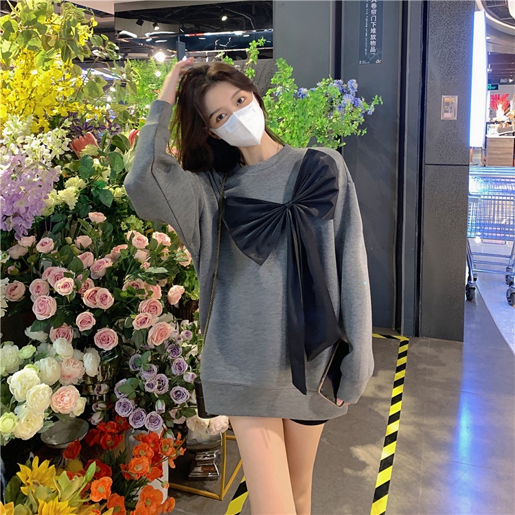 Áo Sweater nơ to mùa thu năm 2021 mới