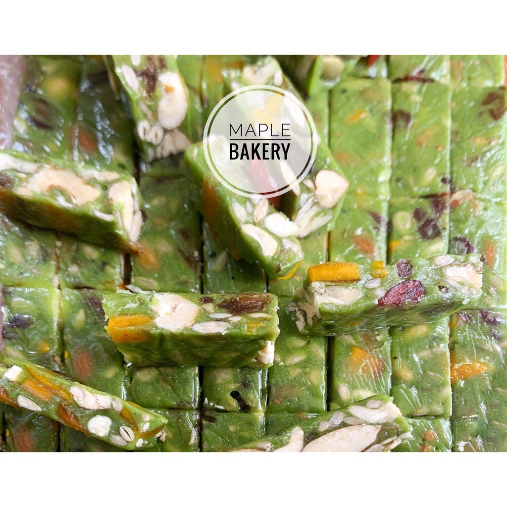 [HOT] Nougat trà xanh matcha- kẹo hạnh phúc - siêu hạt, mứt, ít ngọt, healthy