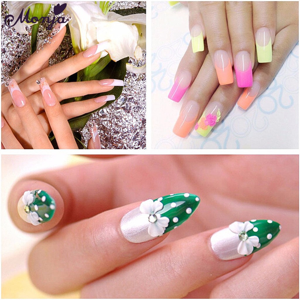 [Hàng mới về] Set 7 Dụng Cụ Sơn Móng Tay 3D Chuyên Dụng Cho Nữ 58Ml MONJA