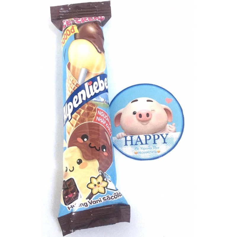 Kẹo mút ICE-CREAM ALPENLIEBE hương Vani Sôcôla/Nho Xoài que 14,5g