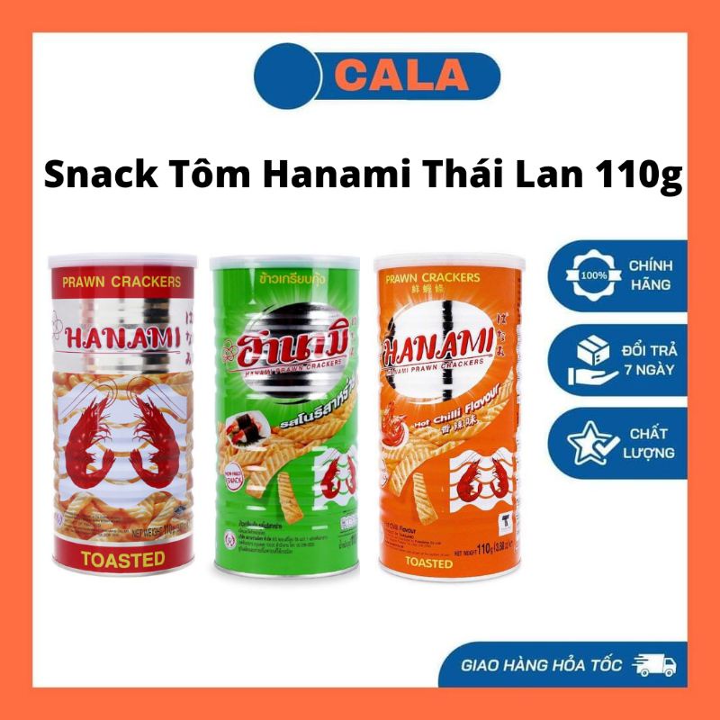 (3 Vị) Snack Tôm Hanami Thái Lan 110g