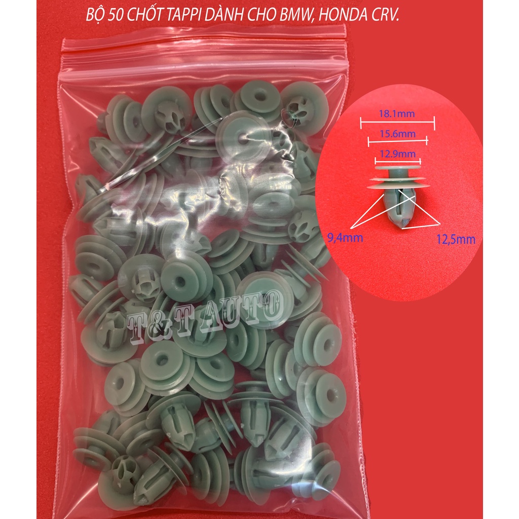 Bộ 50 chốt tappi cản cửa dành cho BMW, honda CRV honda CiVic.