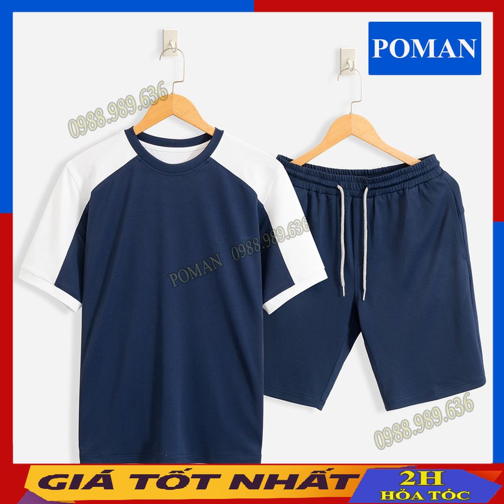 Đồ Bộ Nam Thể Thao Hàn Quốc mặc nhà, Bộ thể thao nam mùa hè Thời Trang Phong Cách Trẻ Trung Cao Cấp BO01- POMAN