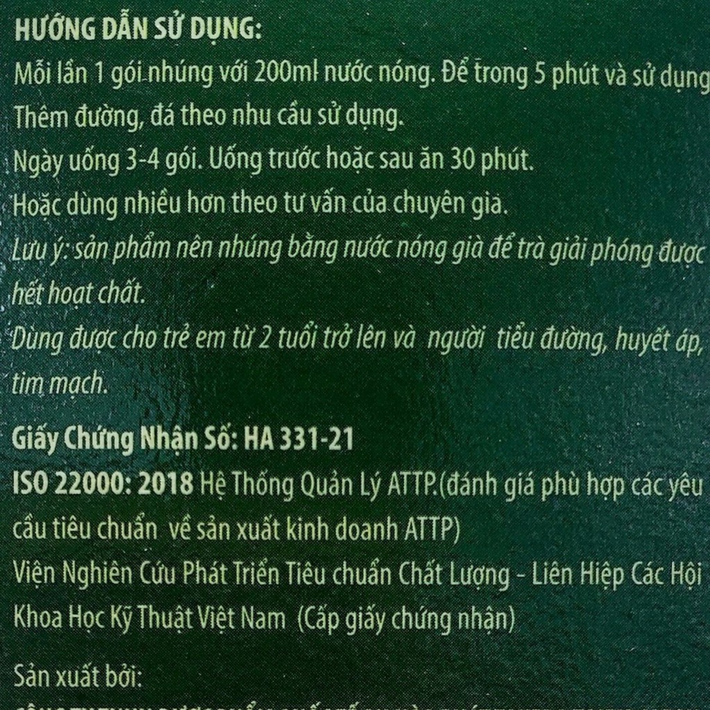 Trà túi lọc Xuyên Tâm Liên ( 20 Túi lọc) - Phòng ngừa các vấn đề về đường hô hấp do vi khuẩn, virus | BigBuy360 - bigbuy360.vn