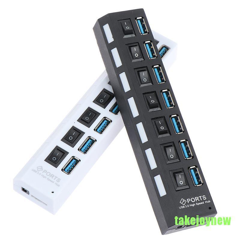 TDH USB 3.0 HUB 2.0 HUB Multi USB Splitter 7 Port Expander Multiple USB 3 Hab TLO