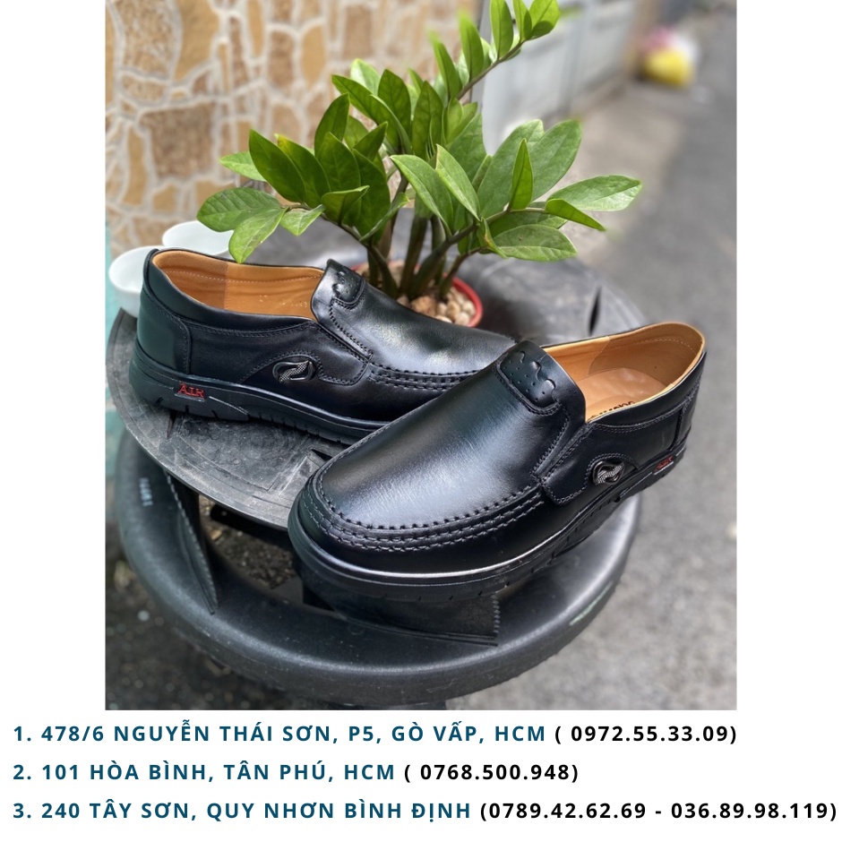 Giày Da Nam Trung Niên D58 Đen
