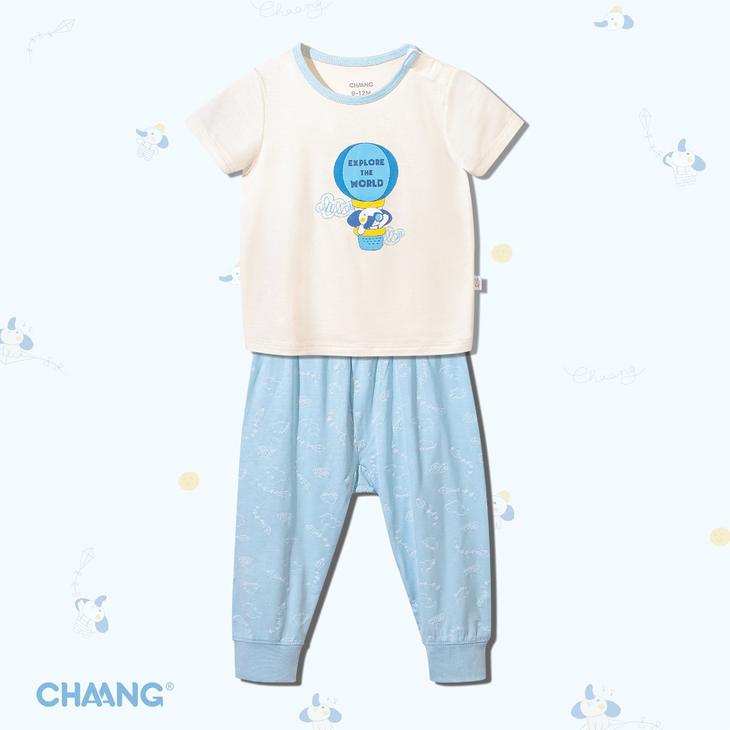 Chaang bộ cúc vai sơ sinh summer trắng