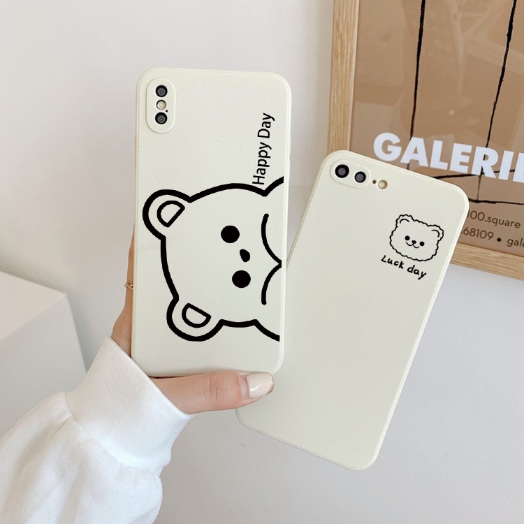 Ốp điện thoại in hình gấu chúc may mắn cho iphone 6 6s 7 8 plus/x/xs/xr/xsmax/11/12/13/pro/promax | BigBuy360 - bigbuy360.vn