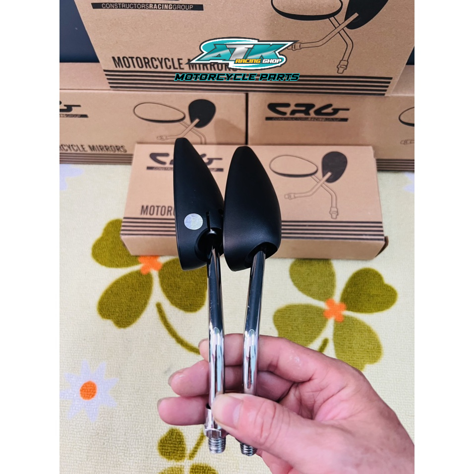 gương xe máy mẫu SUZUKI hình giọt nước thương hiệu CRG một cặp trái phải chân cốt titan và cốt chân inox gàng kh