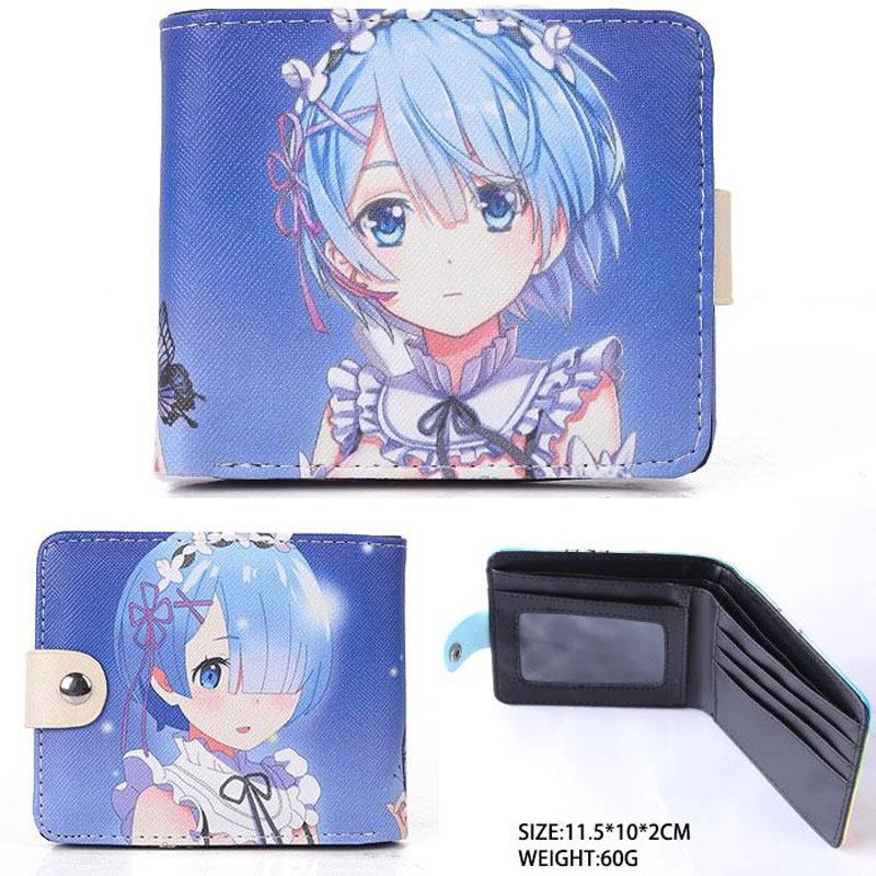 Anime Re: Life in a Different World from Zero Short Wallet Ram Rem Anime Purse