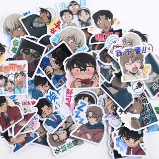 Sticker conan 30 cái ép lụa khác nhau / hình dán thám tử lừng danh conan
