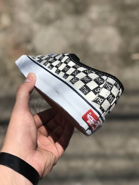 Giày Vans Cheker Board Supreme Chính Hãng Cá Tính Trẻ Trung