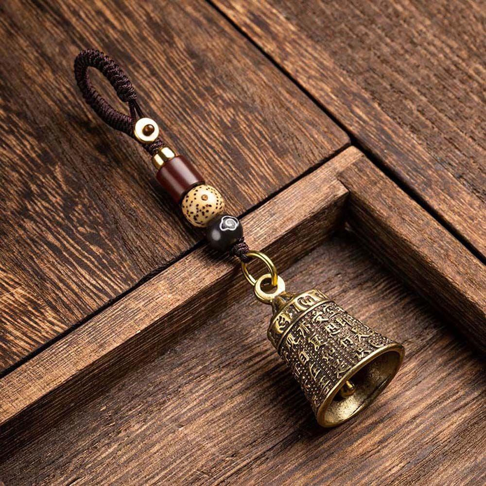 LANFY Móc Chìa Khóa Xe Hơi Bằng Đồng Thau Phong Cách Vintage
