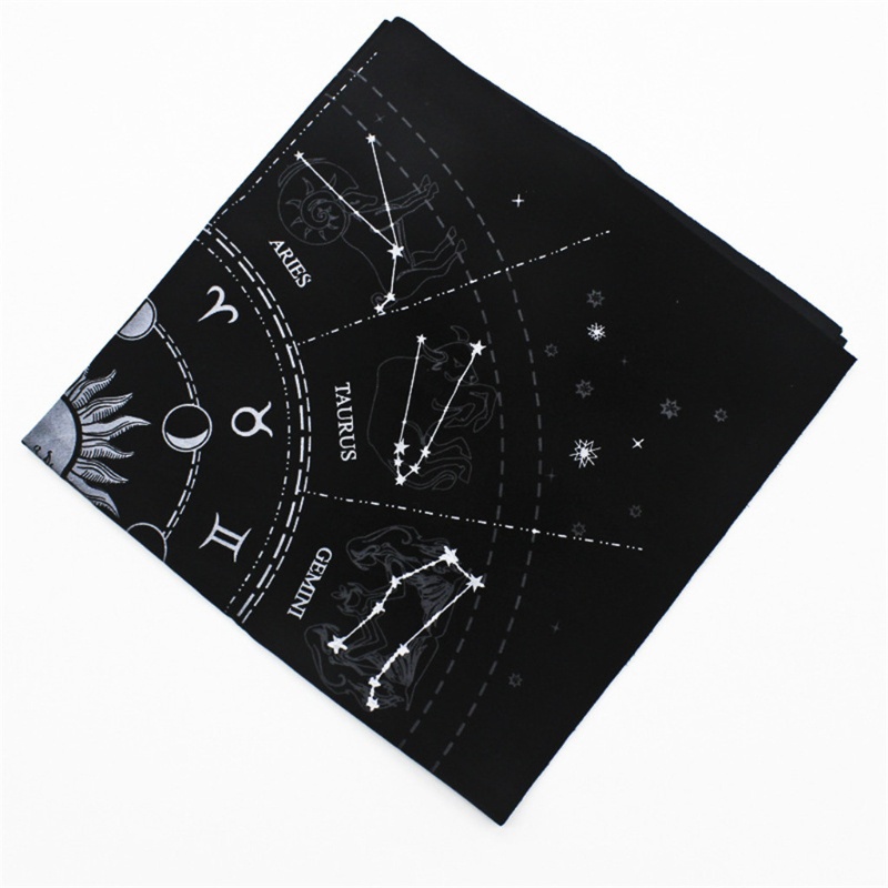 Khăn Trải Bàn In Hình 12 Chòm Sao Bài Tarot Cỡ 49*49cm