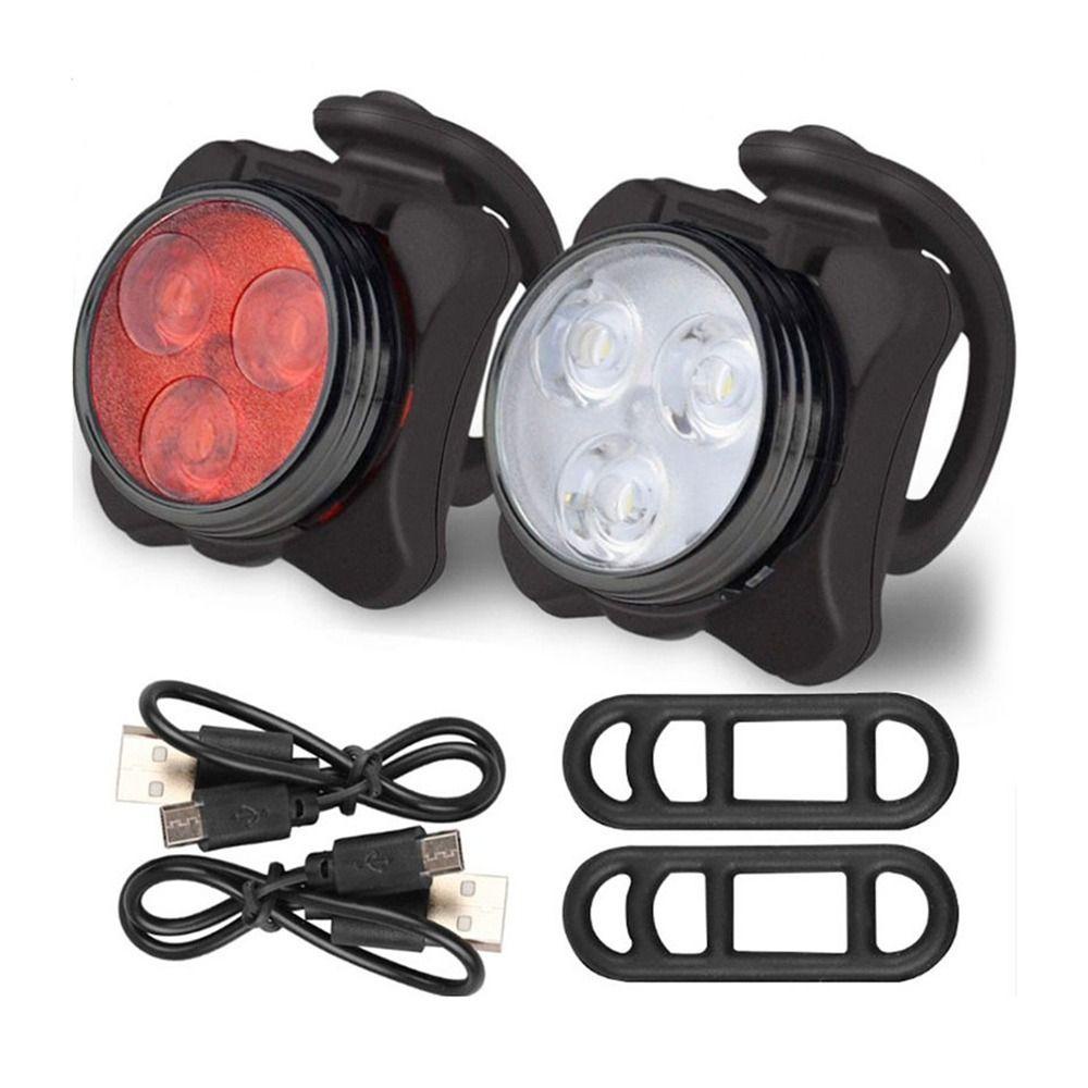 MYRONGVN Bộ Đèn Pha LED Siêu Sáng Chống Thấm Nước Có Thể Sạc Lại Dành Cho Xe Đạp