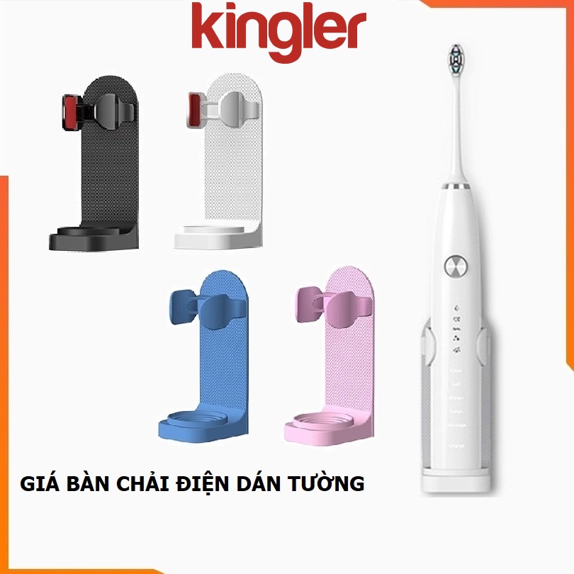 Kệ Dán Tường Nhiều Màu Để Bàn Chải Điện Cao Cấp. Phù Hợp Với Phòng Tắm Hiện Đại, Kingler 4015